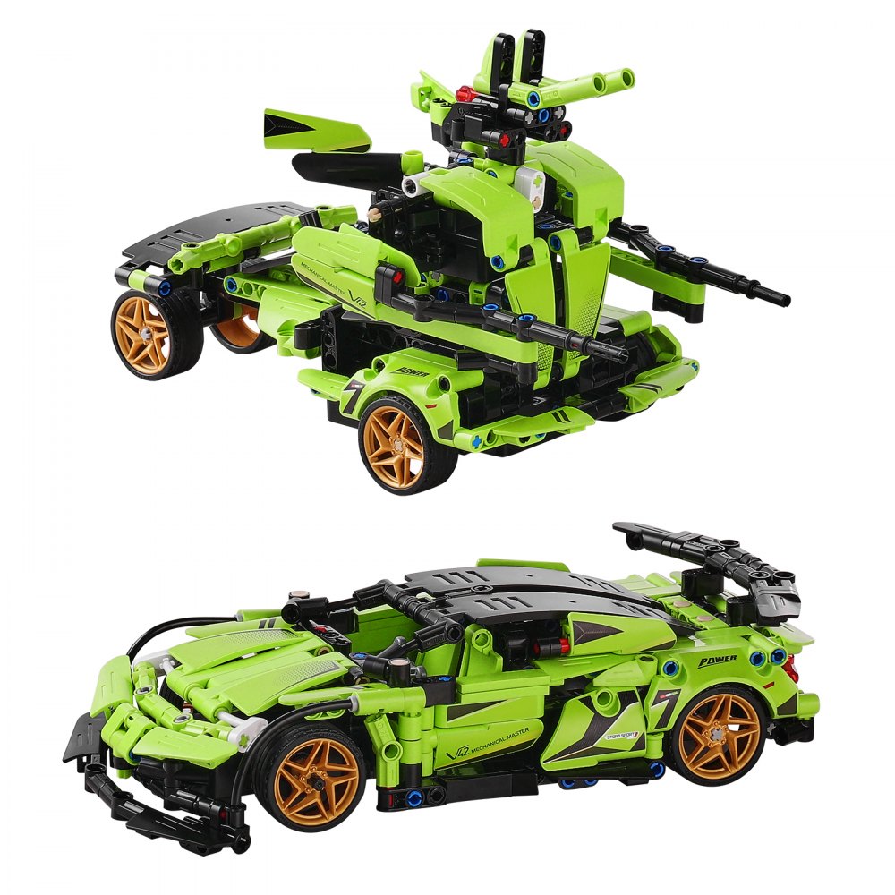 VEVOR STEM Building Toys for Kids, 2-in-1 461 PCS Blocks, Remote Control Car Building Kits Remote & APP Controlled Car/Robot, RC STEM Robots Building Set Gifts for Boys Girls Aged 6+
