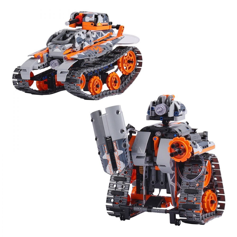 VEVOR STEM Building Toys for Kids, 5-in-1 554 PCS, Remote Control Car Building Kits Remote & APP Controlled Car/Robot/Tank/Rubik's Cube/Snowplow, RC STEM Robots Building Set for Boys Girls Aged 6+