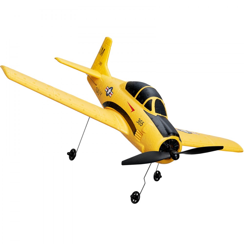 VEVOR RC Plane, 2.4GHZ 4 Channel Remote Control Airplane with 6-Axis Gyro Stabilizer, Ready to Fly Trainer Aircraft Plane Toy with 2 Batteries, Easy to Fly RC Glider for Adults Kids Beginners Boys