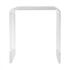 VEVOR Acrylic End Table, C-Shaped Lucite Side Table, Clear Acrylic Side Table for Drink, Food, Snack used in Living Room, Bedroom, and Study