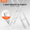 VEVOR Acrylic Folding Tray Table, Acrylic End Table with Folding X Leg, Clear Acrylic Side Table for Coffee, Drink, Food, Snack used in Living Room, Bedroom, and Study