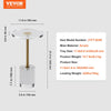 VEVOR Clear Acrylic End Table, Acrylic Side Table with a Solid Base, 11.9 x 11.9 inch Round Tabletop, 21.4 inch High, for Coffee, Drink, Food, Snack used in Living Room, Bedroom, and Study