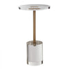 VEVOR Clear Acrylic End Table, Acrylic Side Table with a Solid Base, 11.9 x 11.9 inch Round Tabletop, 21.4 inch High, for Coffee, Drink, Food, Snack used in Living Room, Bedroom, and Study