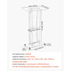 VEVOR Podium Stand 47 inch Acrylic Lectern Mobile Laptop Desk Storage Shelf, for Schools, Churches and Events, Clear Portable Presentation Lectern Stand with Storage Shelf, Book Stop, Spacious Surface