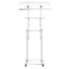 VEVOR Podium Stand, Adjustable Height Acrylic Lectern Mobile Laptop Desk, for Schools, Churches and Events, 43-46 inch, Clear Portable Presentation Lectern Stand with 70-180° Tilt and Storage Shelf