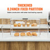 VEVOR Pastry Display Case, 2-Tier Commercial Countertop Bakery Display Case, Acrylic Display Box with Rear Door Access & Removable Shelves, Keep Fresh for Donut Bagels Cake Cookie, 22"x14"x14"