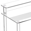 VEVOR Acrylic Table, 2 Tiers Clear Office Desk with Monitor Stand, Acrylic Study Computer Desk, Modern Side End Table Nightstand for Bedroom, Office, Study, Cloakroom, 19.7 x 31.5 x 34.7 in (Clear)