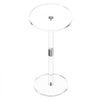 VEVOR Acrylic Drink Table, Clear End Table Round Top with Solid Post, Modern Acrylic Cake Table Stand, Transparent Side Desk for Coffee, Drink, Food, Snack, Easy Assembly, 10 x 10 x 21.3 in (Clear)
