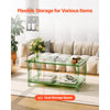 VEVOR Acrylic Coffee Table, 2 Tiers Center Table with Storage Shelf, Modern Rectangle Acrylic Coffee Desk, Ideal for Dining Room, Kitchen Island, Restaurant, Office, 19.7 x 31.5 x 15.7 in (Green)
