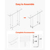 VEVOR Acrylic Console Table, 2 Tiers Narrow Side Desk with Bottom Open Storage, Modern Rectangle Acrylic End Table, Transparent Entry Desk for Foyer, Hallway, Living Room, 7.6 x 39.4 x 31.5 in (Clear)