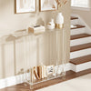 VEVOR Acrylic Console Table, 2 Tiers Narrow Side Desk with Bottom Open Storage, Modern Rectangle Acrylic End Table, Transparent Entry Desk for Foyer, Hallway, Living Room, 7.6 x 39.4 x 31.5 in (Clear)