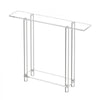 VEVOR Acrylic Console Table, 2 Tiers Narrow Side Desk with Bottom Open Storage, Modern Rectangle Acrylic End Table, Transparent Entry Desk for Foyer, Hallway, Living Room, 7.6 x 39.4 x 31.5 in (Clear)