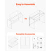 VEVOR Acrylic Table, 2 Tiers Clear End Table with Storage Shelf, Modern Rectangle Acrylic Side Desk, Transparent Thick Desk Nightstand for Bedroom, Office, Living Room, 15.7 x 33.5 x 29.5 in (Clear)