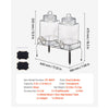 VEVOR Beverage Dispenser, 2 Pack 1.5 Gallon Drink Dispensers for Parties, Glass Juice Dispenser with Metal Stand, Stainless Steel Spigot, Iced Tea Lemonade Juice Water Dispensers for Parties