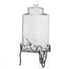 VEVOR Beverage Dispenser, 2.5 Gallon Drink Dispensers for Parties, Glass Juice Dispenser with Metal Stand, Stainless Steel Spigot, Iced Tea Lemonade Juice Water Dispensers for Parties