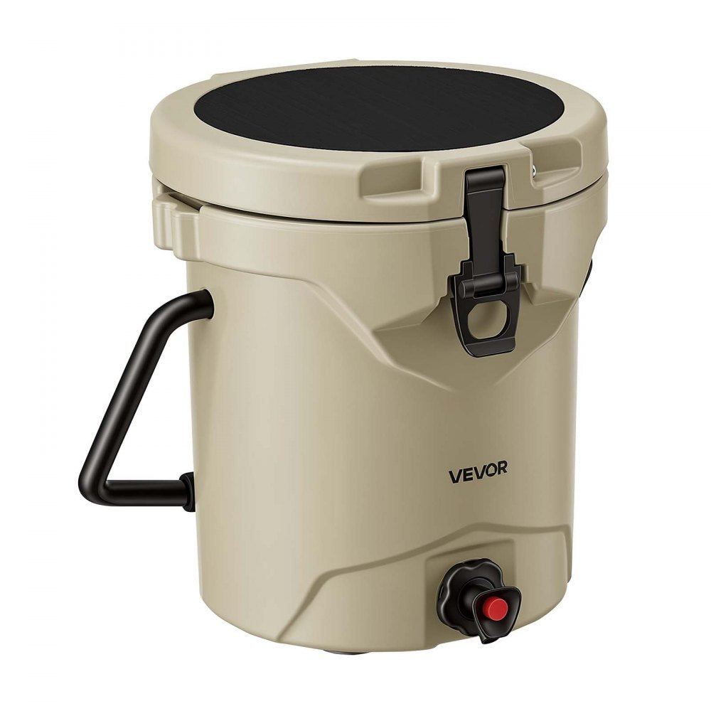 VEVOR Insulated Beverage Dispenser 2.5 Gallon Hot and Cold Beverage Server, for Camping Outdoor Events Parties, Leakproof Ice Water Drink Cooler, with Easy Pour Spigot, Latched Lid, Portable Handle