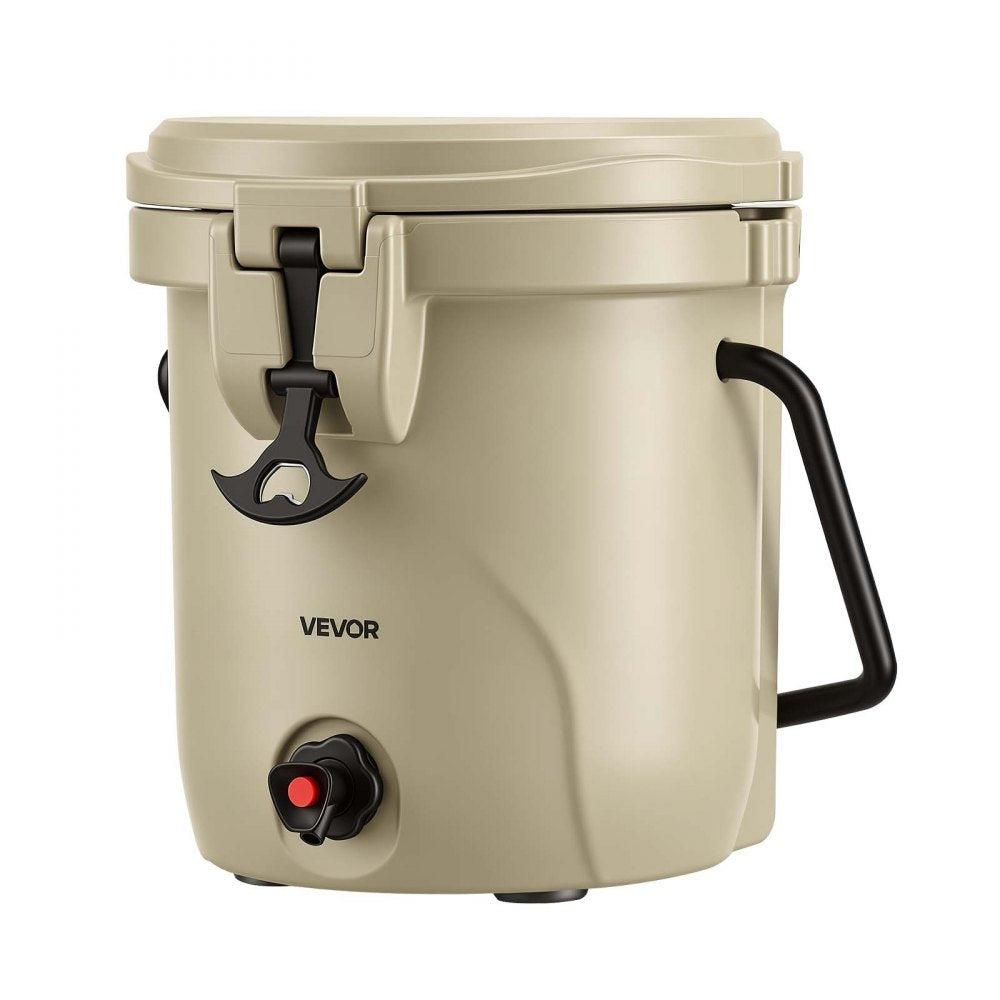 VEVOR Insulated Beverage Dispenser 3.5 Gallon Hot and Cold Beverage Server, for Camping Outdoor Events Parties, Leakproof Ice Water Drink Cooler, with Easy Pour Spigot, Latched Lid, Portable Handle