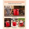 VEVOR Insulated Beverage Dispenser, 8 Gal/30.3L Thermal Hot and Cold Drink Server Dispenser with Spigot, Food-Grade Cooler Jug with 304 Stainless Steel Interior, for Tea Coffee Restaurant Outdoor