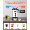 VEVOR Insulated Beverage Dispenser, 1.5 Gal/6L Stainless Steel Thermal Drink Server with Spigot & Temp Display, Suitable for Hot and Cold Drinks, for Tea Coffee Water in Cafes & Restaurants, Silver