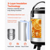 VEVOR Insulated Beverage Dispenser, 1.5 Gal/6L Stainless Steel Thermal Drink Server with Spigot & Temp Display, Suitable for Hot and Cold Drinks, for Tea Coffee Water in Cafes & Restaurants, Silver
