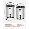 VEVOR Insulated Beverage Dispenser, 3.2 Gal/12L Stainless Steel Thermal Drink Server with Spigot & Temp Display, Suitable for Hot and Cold Drinks, for Tea Coffee Water in Cafes & Restaurants, 2 Pack