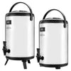 VEVOR Insulated Beverage Dispenser, 3.2 Gal/12L Stainless Steel Thermal Drink Server with Spigot & Temp Display, Suitable for Hot and Cold Drinks, for Tea Coffee Water in Cafes & Restaurants, 2 Pack