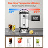 VEVOR Insulated Beverage Dispenser, 2 Gal/7.6L Stainless Steel Thermal Drink Server with Spigot & Temp Display, Suitable for Hot and Cold Drinks, for Tea Coffee Water in Cafes & Restaurants, Silver