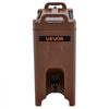 VEVOR Insulated Beverage Dispenser, 5 Gal/19L Hot and Cold Beverage Server with Spigot & Handle, Food-Grade Thermal Drink Dispenser Cooler for Tea Coffee Water in Cafes & Restaurants, Brown