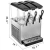 VEVOR 110V Commercial Beverage Dispenser Cold and Hot,3 Tanks 36L Fruit Juice Dispensers,12L Per Tank Stainless Steel Ice Tea Drink Dispenser Equipped with Thermostat Controller