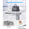 VEVOR Medical Cart 66.14 lbs Max Load Electric Lift Medical Trolley Cart, for Clinic, Hospital, Laboratory, Stable Support, Adjustable Height, Silent Rolling Trolley with 360° Swivel Lockable Wheels
