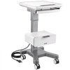 VEVOR Medical Cart 66.14 lbs Max Load Electric Lift Medical Trolley Cart, for Clinic, Hospital, Laboratory, Stable Support, Adjustable Height, Silent Rolling Trolley with 360° Swivel Lockable Wheels