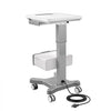 VEVOR Medical Cart 66.14 lbs Max Load Electric Lift Medical Trolley Cart, for Clinic, Hospital, Laboratory, Stable Support, Adjustable Height, Silent Rolling Trolley with 360° Swivel Lockable Wheels