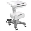 VEVOR Medical Cart 66.14 lbs Max Load Electric Lift Medical Trolley Cart, for Clinic, Hospital, Laboratory, Stable Support, Adjustable Height, Silent Rolling Trolley with 360° Swivel Lockable Wheels