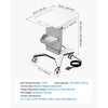 VEVOR Medical Cart 110.23 lbs Max Load Electric Lift Medical Trolley Cart, for Clinic, Hospital, Laboratory, Stable Support, Adjustable Height, Silent Rolling Trolley with 360° Swivel Lockable Wheels