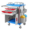 VEVOR Medical Cart 242.51 lbs Max Load Medical Trolley Cart with Cabinet, for Hospital, Clinic, Laboratory, Stable Support, with 2 Drawers, Silent Rolling Trolley with 360° Swivel Lockable Wheels