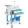 VEVOR Medical Cart 242.51 lbs Max Load Medical Trolley Cart with 2 Drawers, for Hospital, Clinic, Laboratory, Stable Support, Silent Rolling Trolley with 360° Swivel Lockable Wheels, Organized Storage