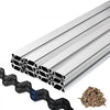 VEVOR Spring Wire and Lock Channel,6.56ft Spring Lock & U-Channel Bundle for Greenhouse, 20 Packs PE Coated Spring Wire & Aluminum Alloy Channel, Plastic Poly Film or Shade Cloth Attachment with Screw