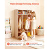 VEVOR 3-Section Kids Coat Locker, Wooden Toddler Cubby Storage Organizer with 6 Hooks & Non-Slip Mat, Modern Kid Coat Cubbies with 6 Small Open Storage Boxes for Home, Kindergarten, Daycare, Natural