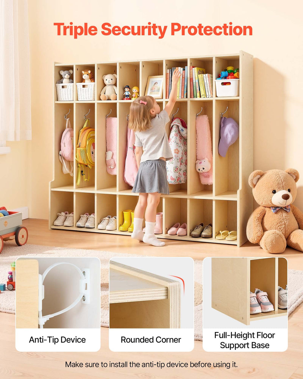VEVOR kids coat locker - additional product view 1