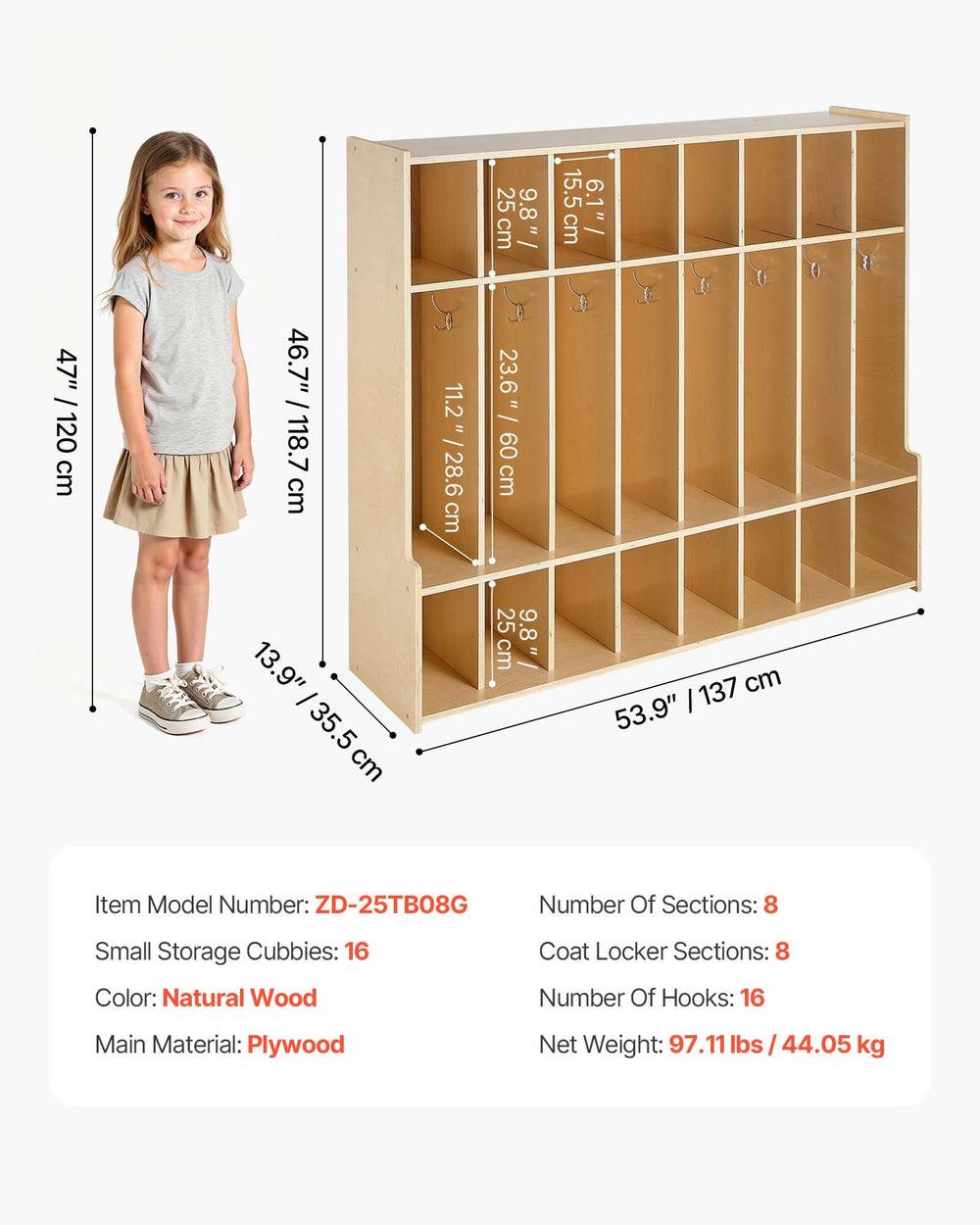 VEVOR kids coat locker - additional product view 3