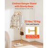 VEVOR Coat Rack, Freestanding Coats Rack Stand with Quartz Stone Base & 3 Round Hooks, Free Standing Hall Coat Tree for Entryway, Bedroom, Living Room, Stylish Clothes Hanger Stand for Coats, Hat, Bag