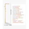 VEVOR Coat Rack, Freestanding Coats Rack Stand with Quartz Stone Base & 3 Round Hooks, Free Standing Hall Coat Tree for Entryway, Bedroom, Living Room, Stylish Clothes Hanger Stand for Coats, Hat, Bag