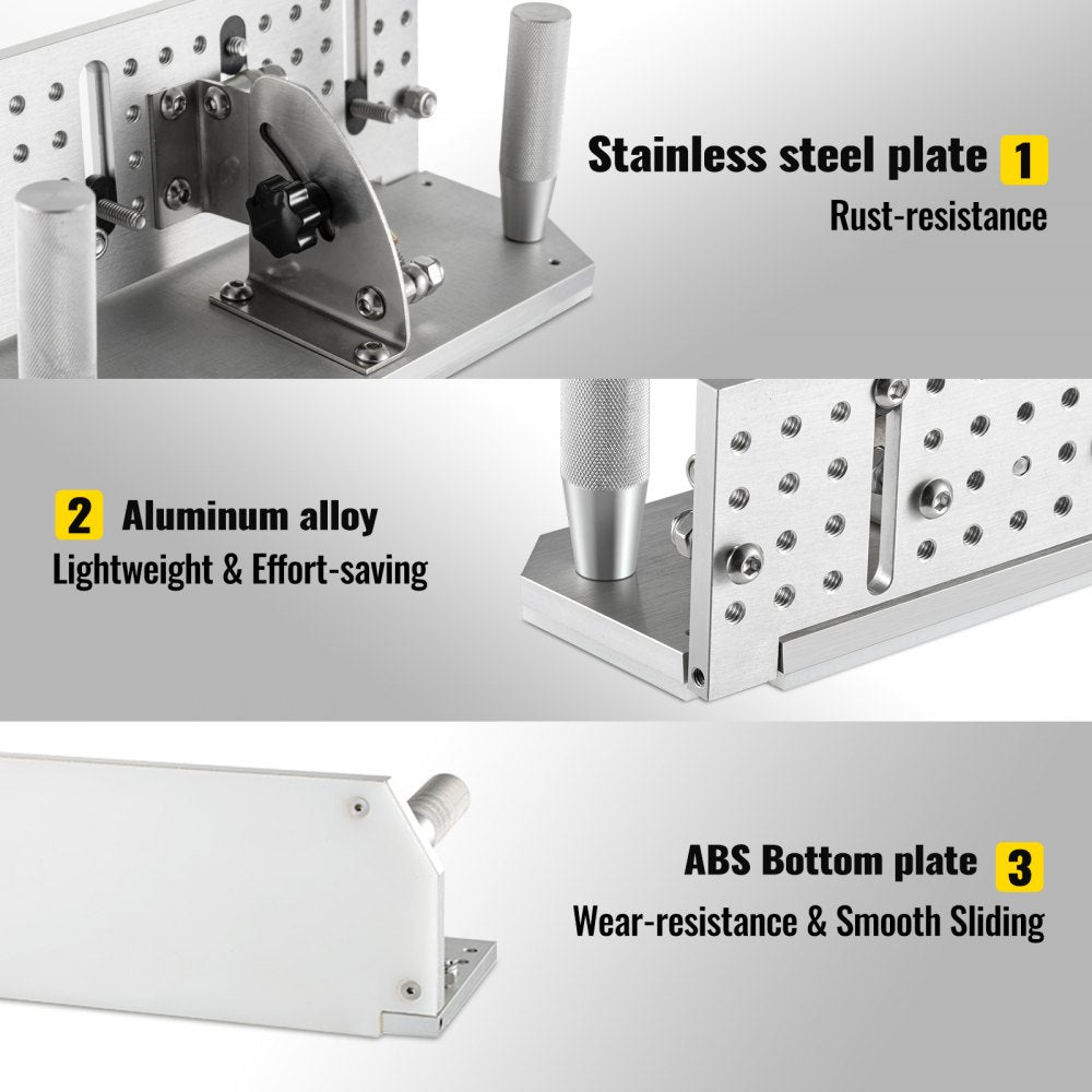 VEVOR Belt Grinder Knife Jig, 7-3/4\'\' Long Sharpening Locator, 85°~ 115°Adjustable Angle, Belt Knife Sharpener Jig with Tool Holder, Dual Handles, Knife Making for Belt Sander Machine - Regular