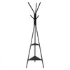 VEVOR Coat Rack, Freestanding Coats Rack Stand with 2 Shelves & 6 Hooks, Free Standing Hall Coat Tree for Entryway, Bedroom, Living Room, Modern Clothes Hanger Stand for Coats, Hats, Scarves, Handbags