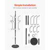 VEVOR Coat Rack Freestanding, Coats Tree Stand with Stable Marble Base & 6 Hooks, Free Standing Hall Coat Rack for Entryway, Bedroom, Office, Living Room, Modern Clothes Hanger for Coats, Hats, Bags