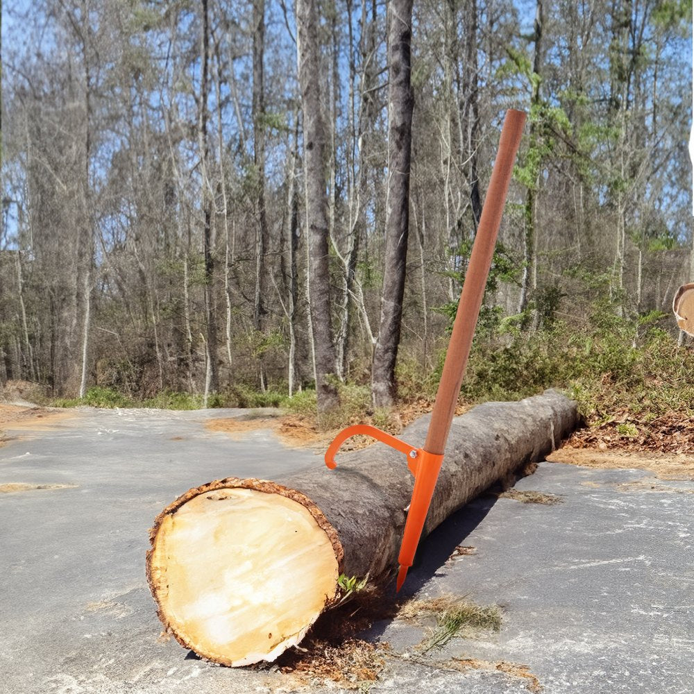 VEVOR Log Peavey, 46.5 in, Wooden Handle Log Lifter, Heavy Duty Log Roller with Max 18 in Opening, Rust-Resistant Log Jack Cant Hook, Felling Log Roller Tool for Rolling, Raising, Turning Logs