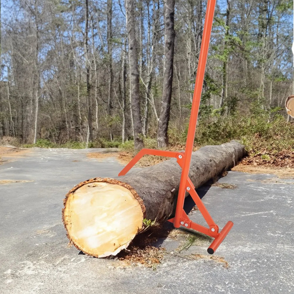 VEVOR Timberjack, 46.5 in, Heavy Duty Steel Log Roller, Log Lifter with Adjustable Cant Hook, Logging Tools Log Jack for Logs Ups to 25" Dia, Timber Jack for Rolling Cutting and Lifting Logs