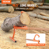 VEVOR Timberjack, 46.5 in, Heavy Duty Log Lifter with Wooden Handle, Log Roller with Adjustable Cant Hook, Logging Tools Log Jack for Logs Ups to 15" Dia, Timber Jack for Rolling Cutting Lifting Logs