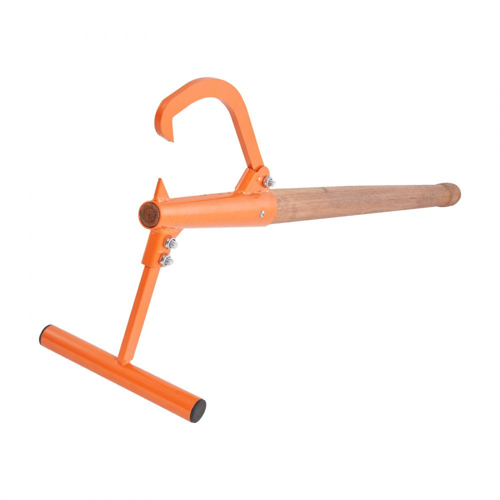 VEVOR Timberjack, 46.5 in, Heavy Duty Log Lifter with Wooden Handle, Log Roller with Adjustable Cant Hook, Logging Tools Log Jack for Logs Ups to 15" Dia, Timber Jack for Rolling Cutting Lifting Logs