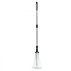 VEVOR Leaf Rake, 18 Metal Tines, Adjustable Garden Rake for Lawns with 7.7-17.1 Inch Head & 32.3-55.6 Inch Long Handle, Heavy Duty Stainless Steel Small Leaves Tool for Gardening Camping Yard Grass